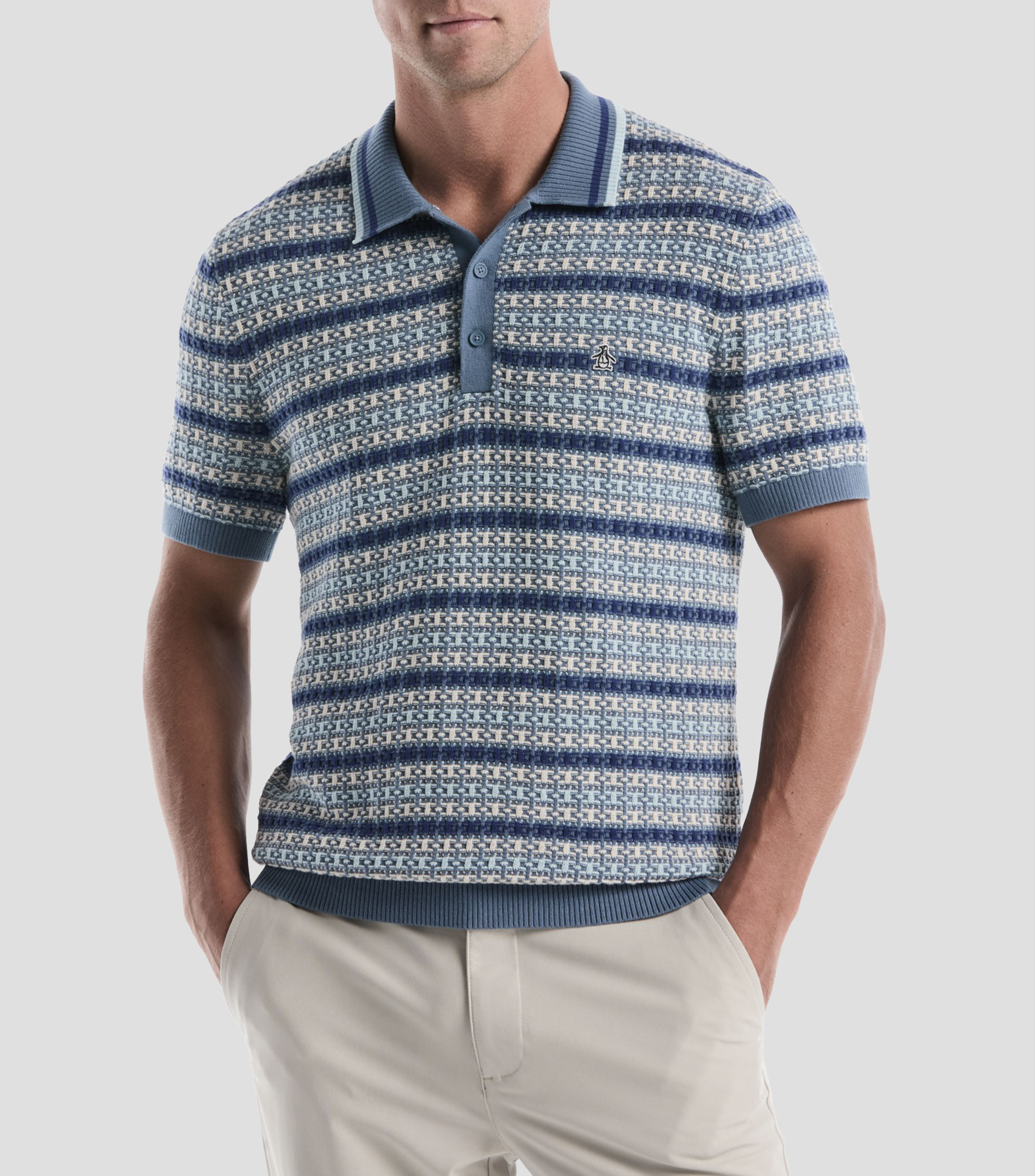 Playera tipo polo manga corta fantasía Hombre